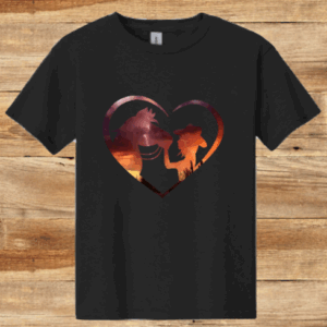 Girl and Horse Heart Design