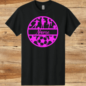 Girls Soccer with Name T-Shirt