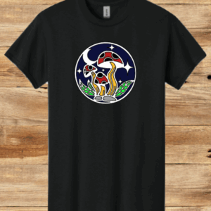 Mushrooms In The Night (Red and Black Mushrooms) T-Shirt