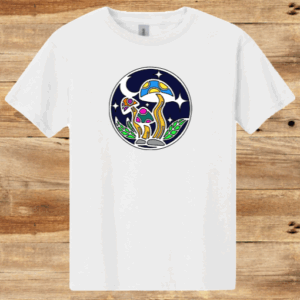 Mushrooms In The Night (Multi-Colored Mushrooms) T-Shirt