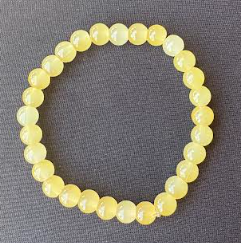 Light Yellow Glass Bead Bracelet