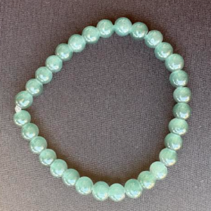 Green Blue Glass Bead Bracelet