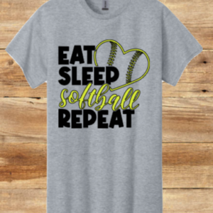 Eat, Sleep, Softball, Repeat Shirt