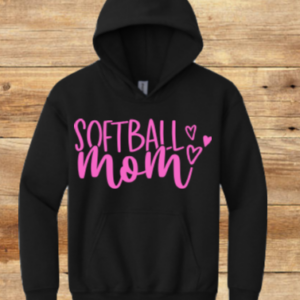 Softball Mom with Hearts Shirt