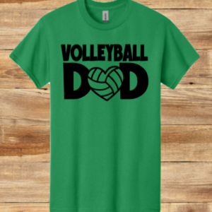 Volleyball Dad with Heart Shirt