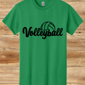 Volleyball Text with Volleyball Shirt
