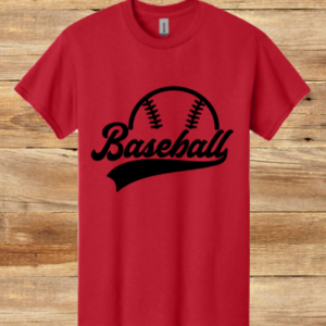 Baseball Text and Baseball Shirt