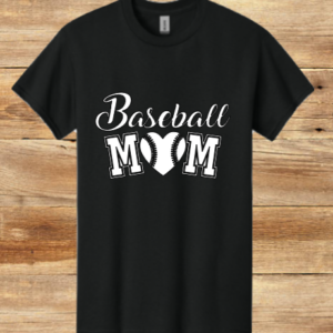 Baseball Mom with Heart Baseball Shirt