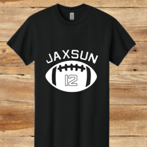 Football with Name and Number Shirt
