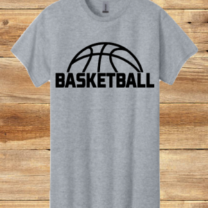 Basketball Text and Basketball Shirt